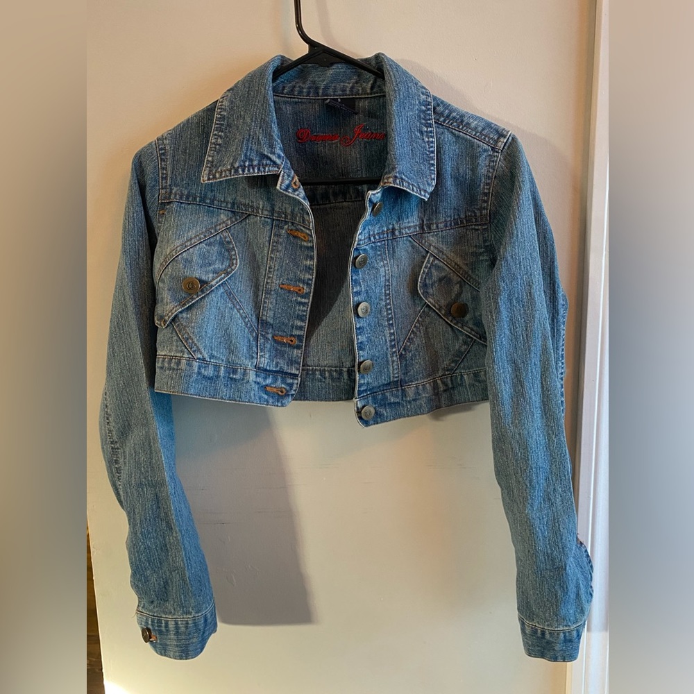 cropped jean jacket